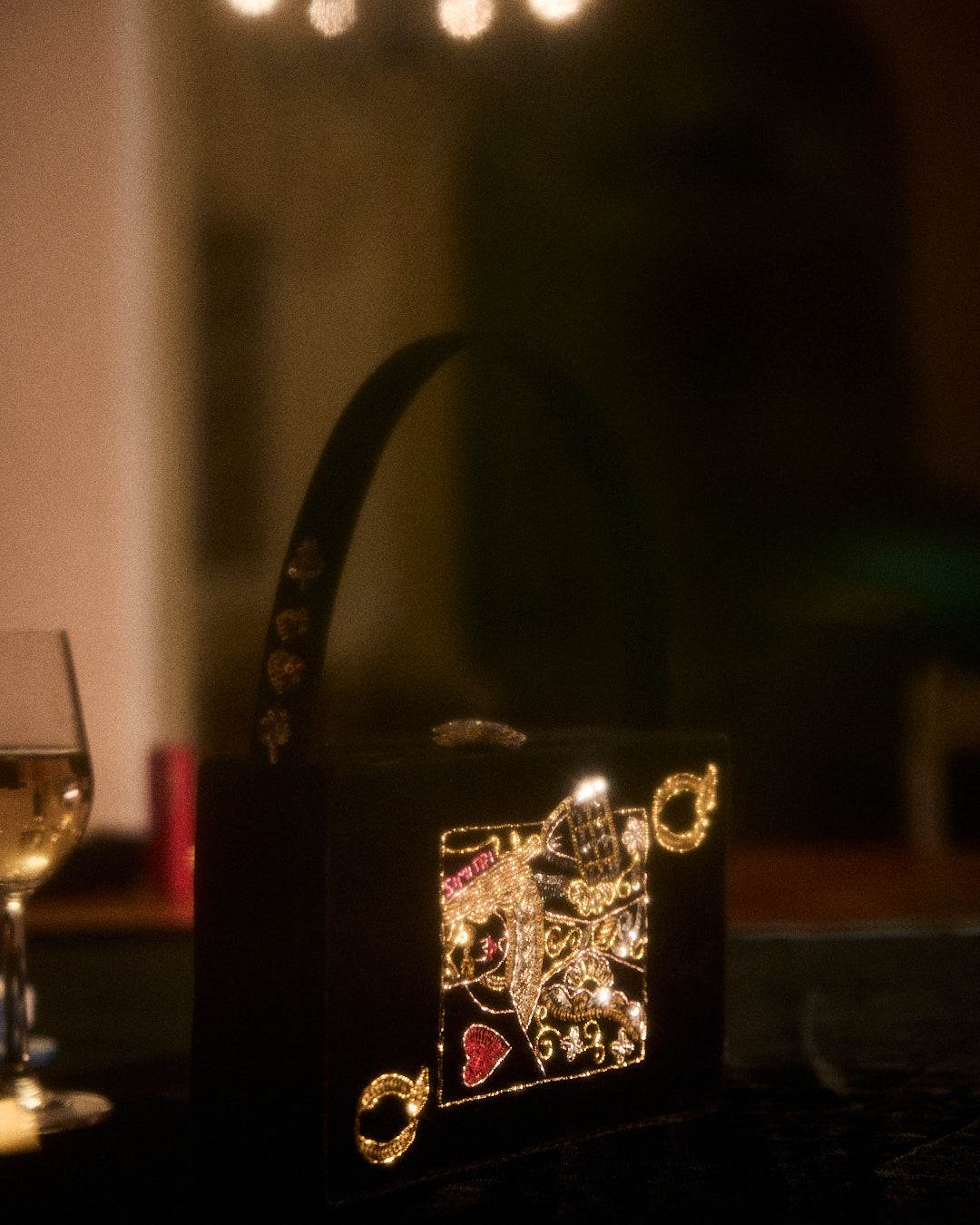 Black Poker Clutch