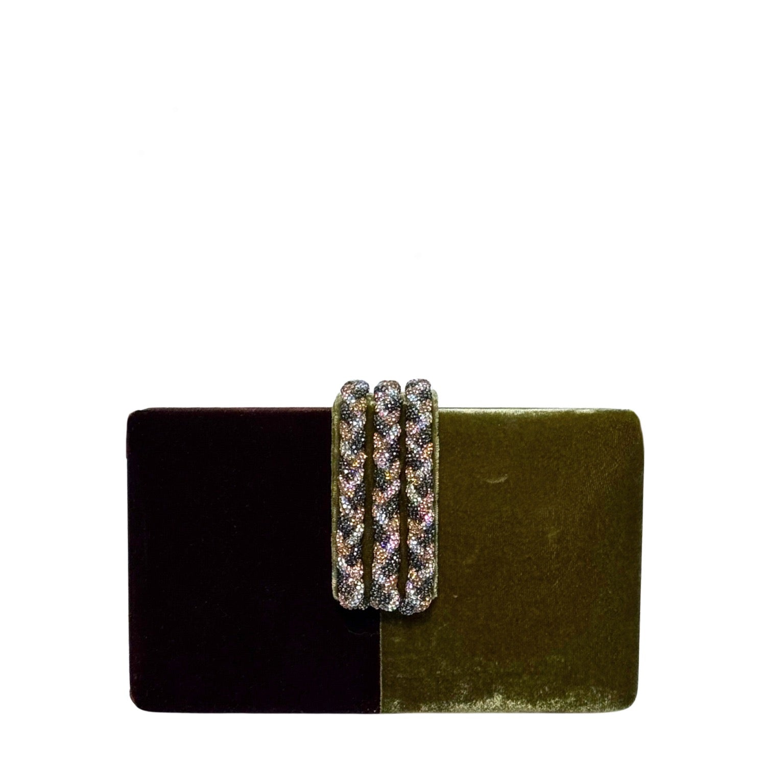 Mocha Braided Fringe Clutch