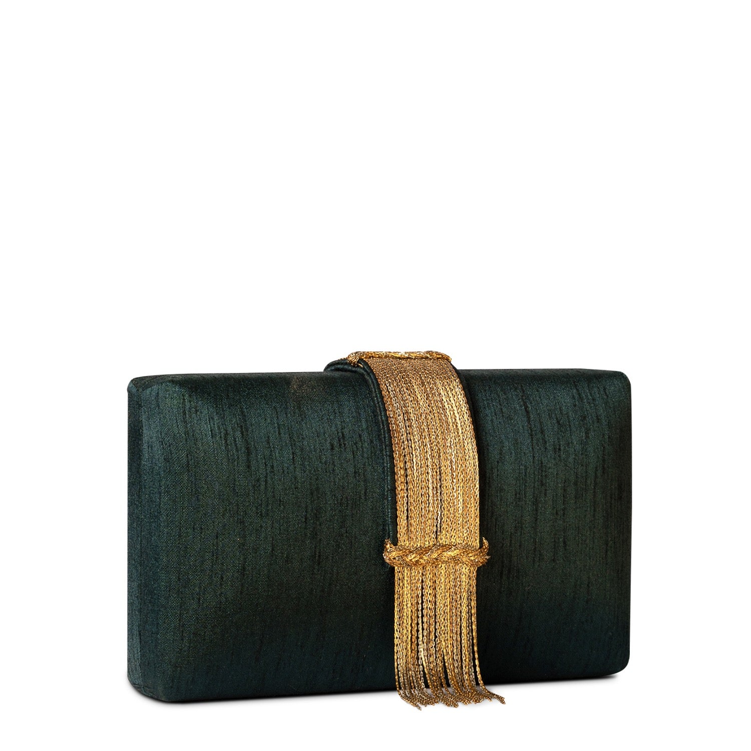 Teal Fringe Clutch/Lagoon