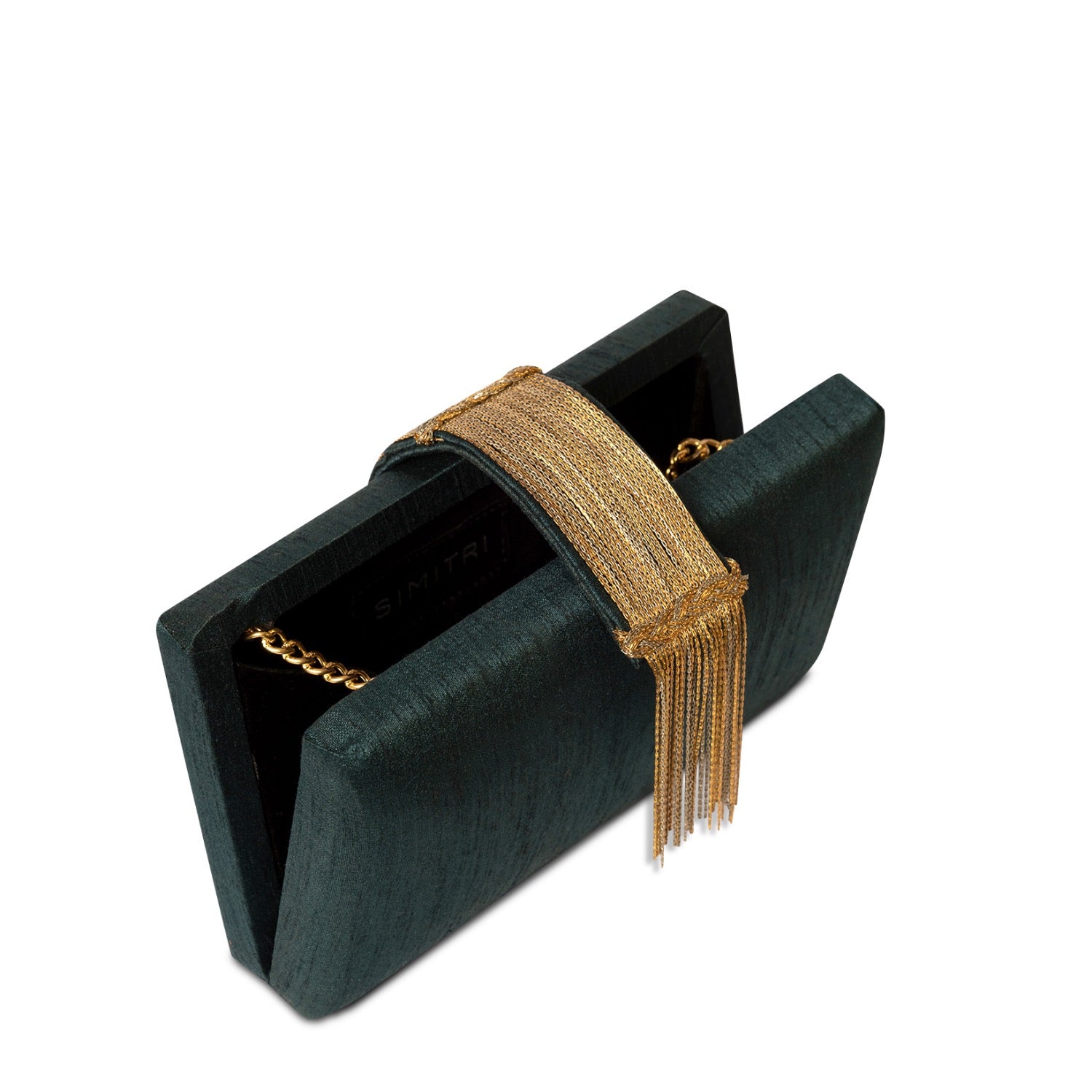 Teal Fringe Clutch/Lagoon