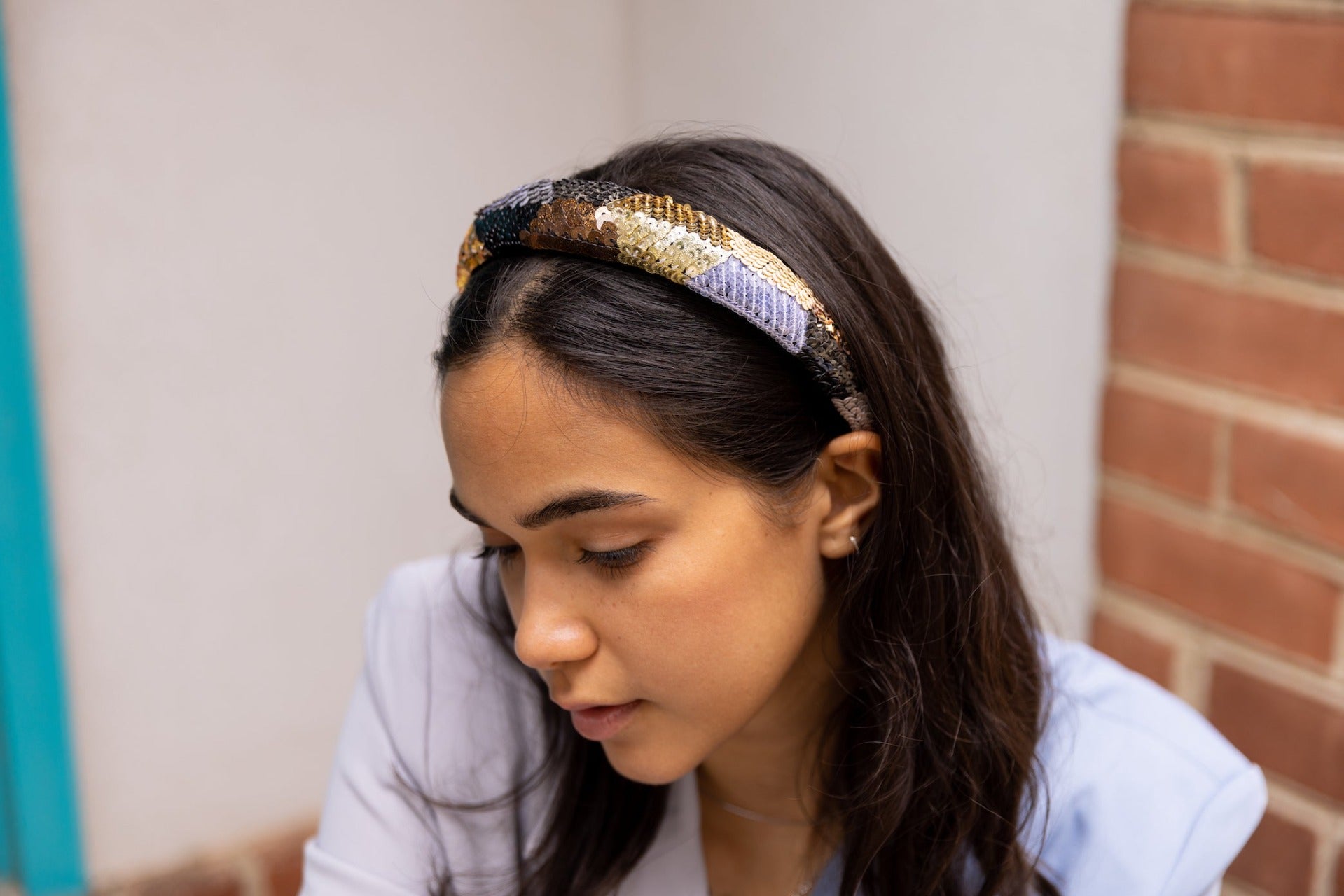 Simitri - Metallic ZigZag Headband