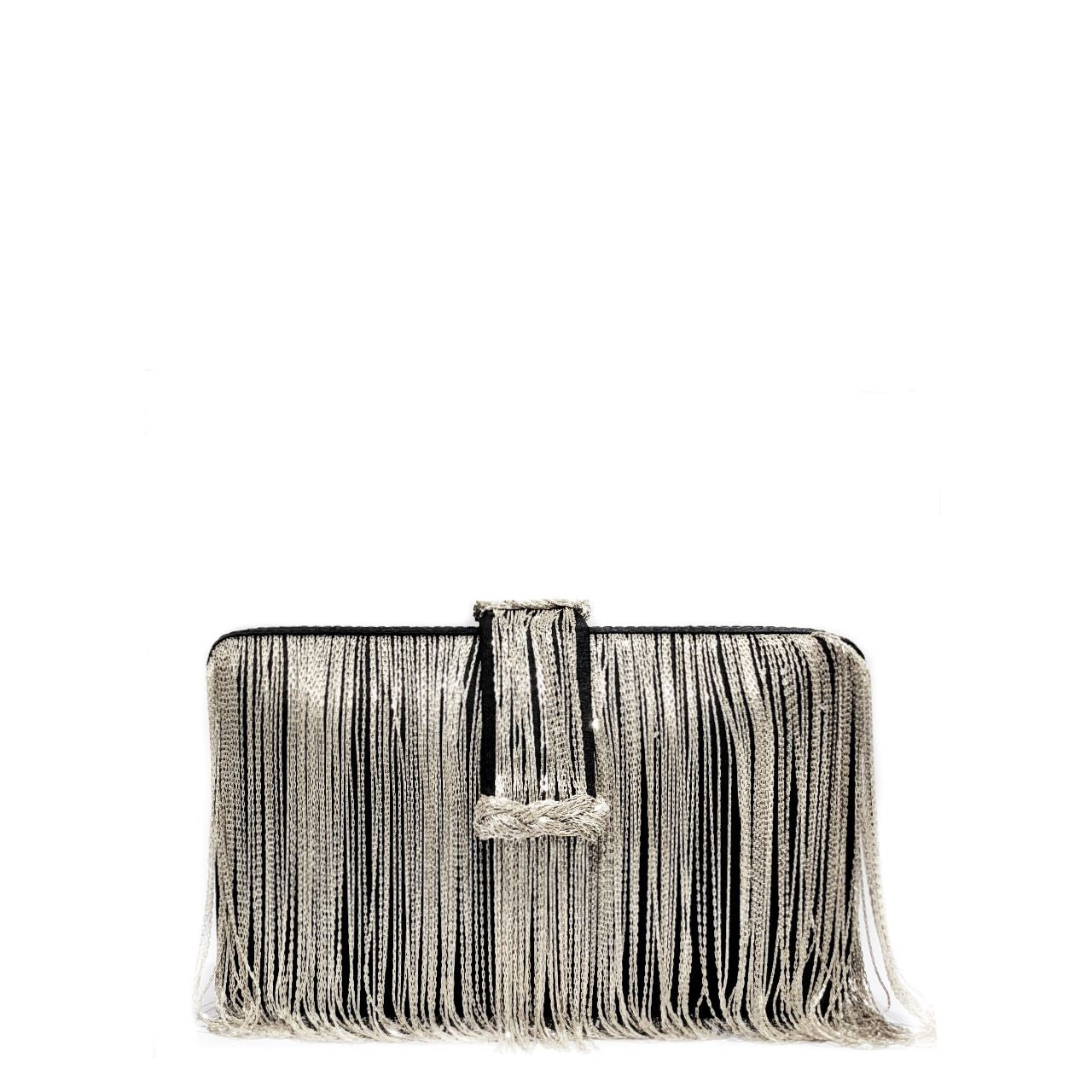 Simitri - Black Silver Chunky Clutch