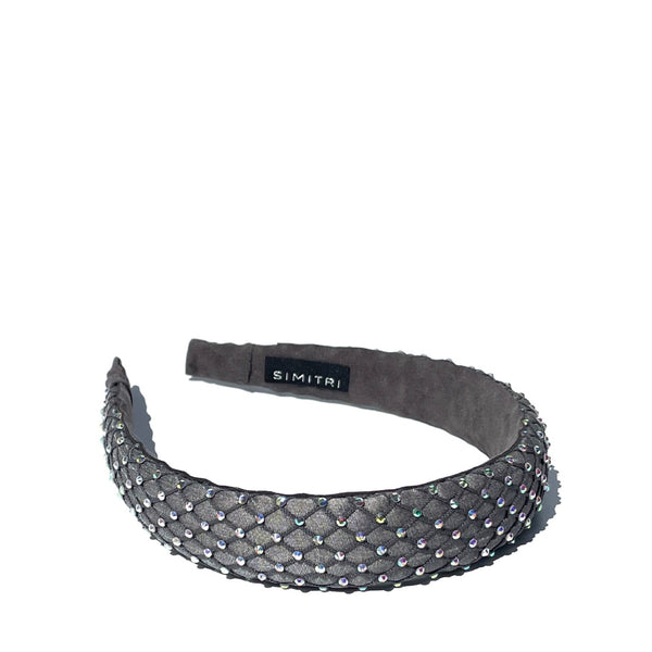 Simitri - Grey Fishnet Headband