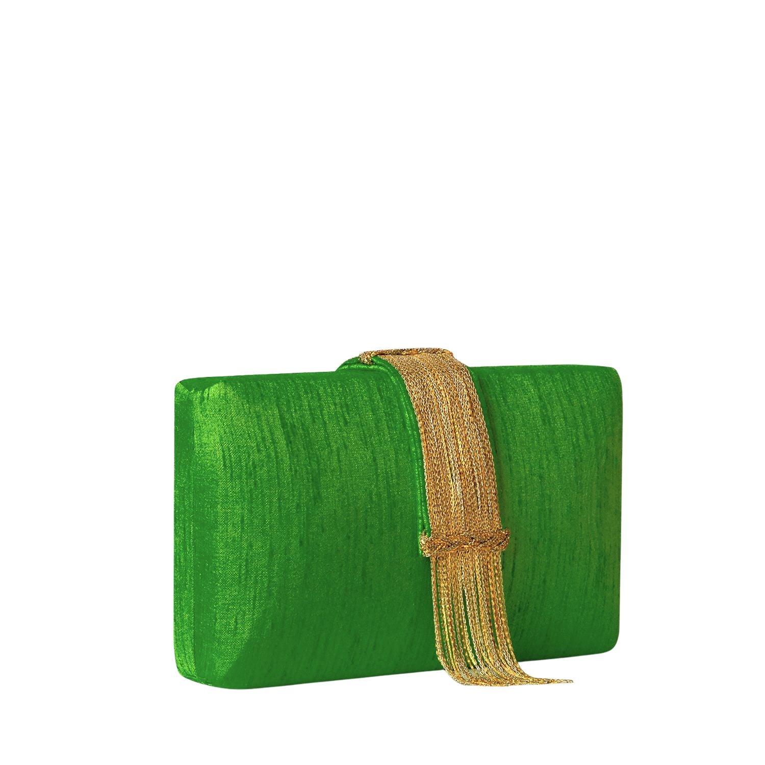 Moss Fringe Clutch