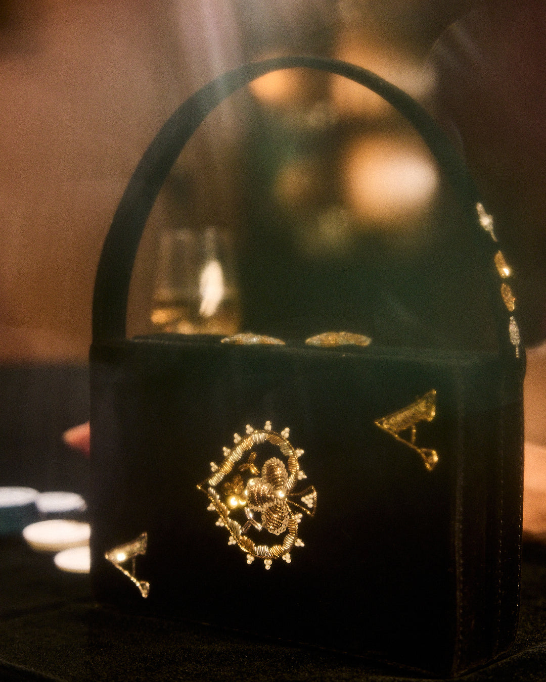 Black Poker Clutch