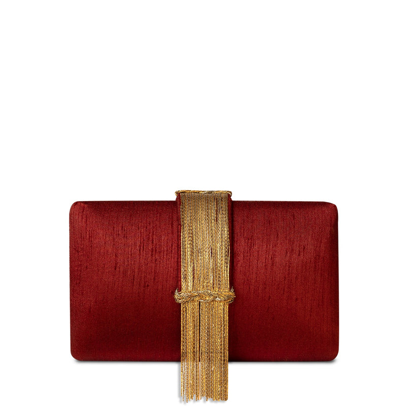 Cherry Fringe Clutch