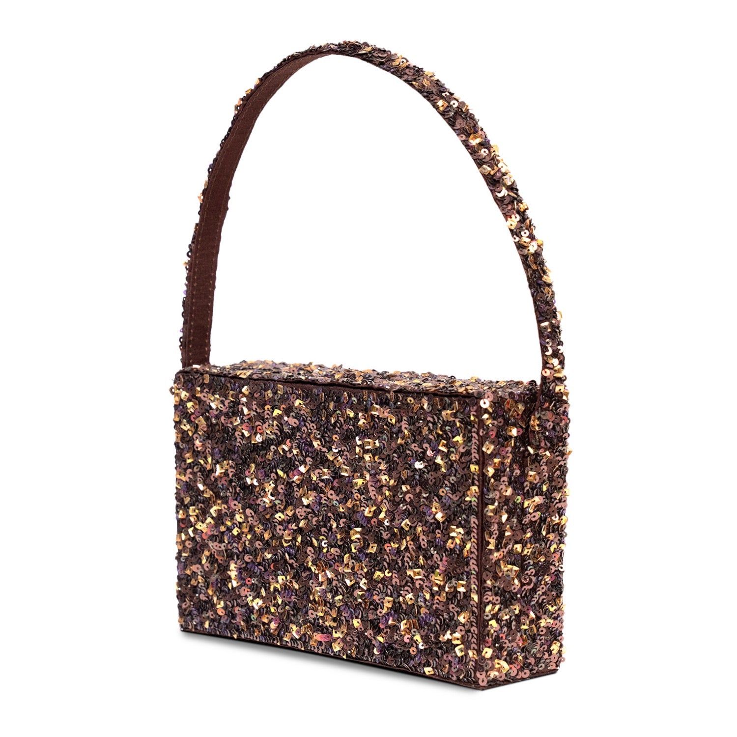 Cocoa Glimmer Box Clutch