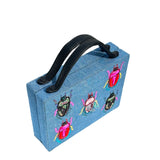 Denim Beetle Briefcase Bag