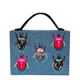 Denim Beetle Briefcase Bag