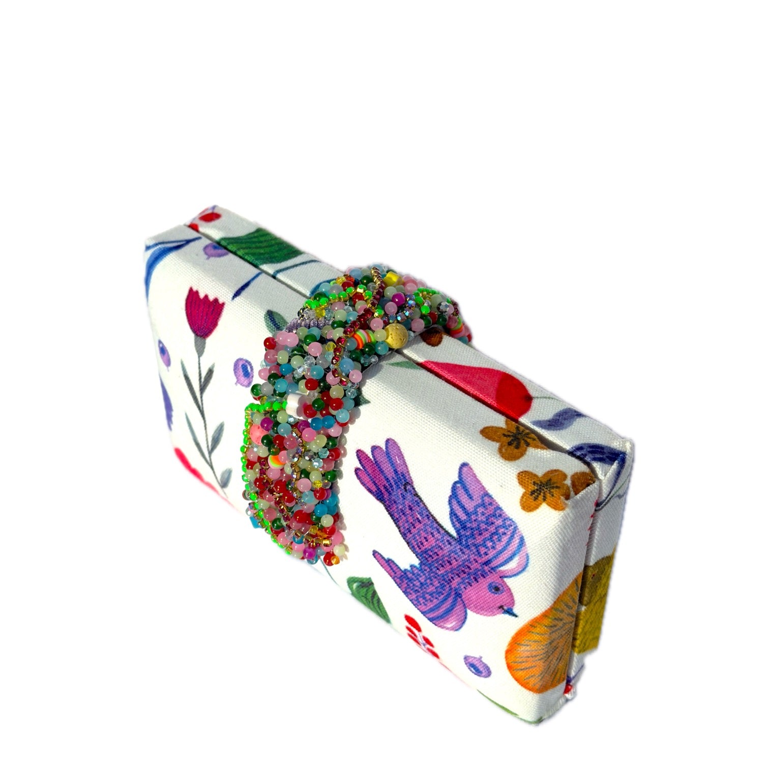 Garden Party Beaded Fringe Clutch