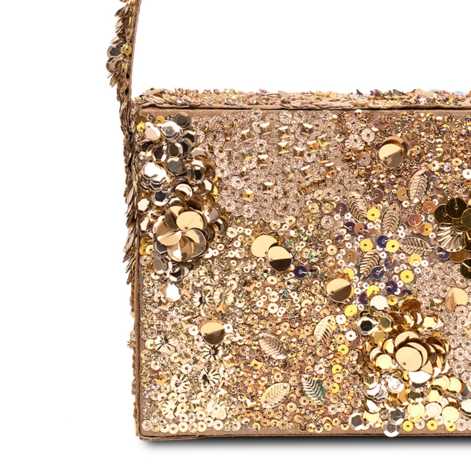 Golden Ember Box Clutch
