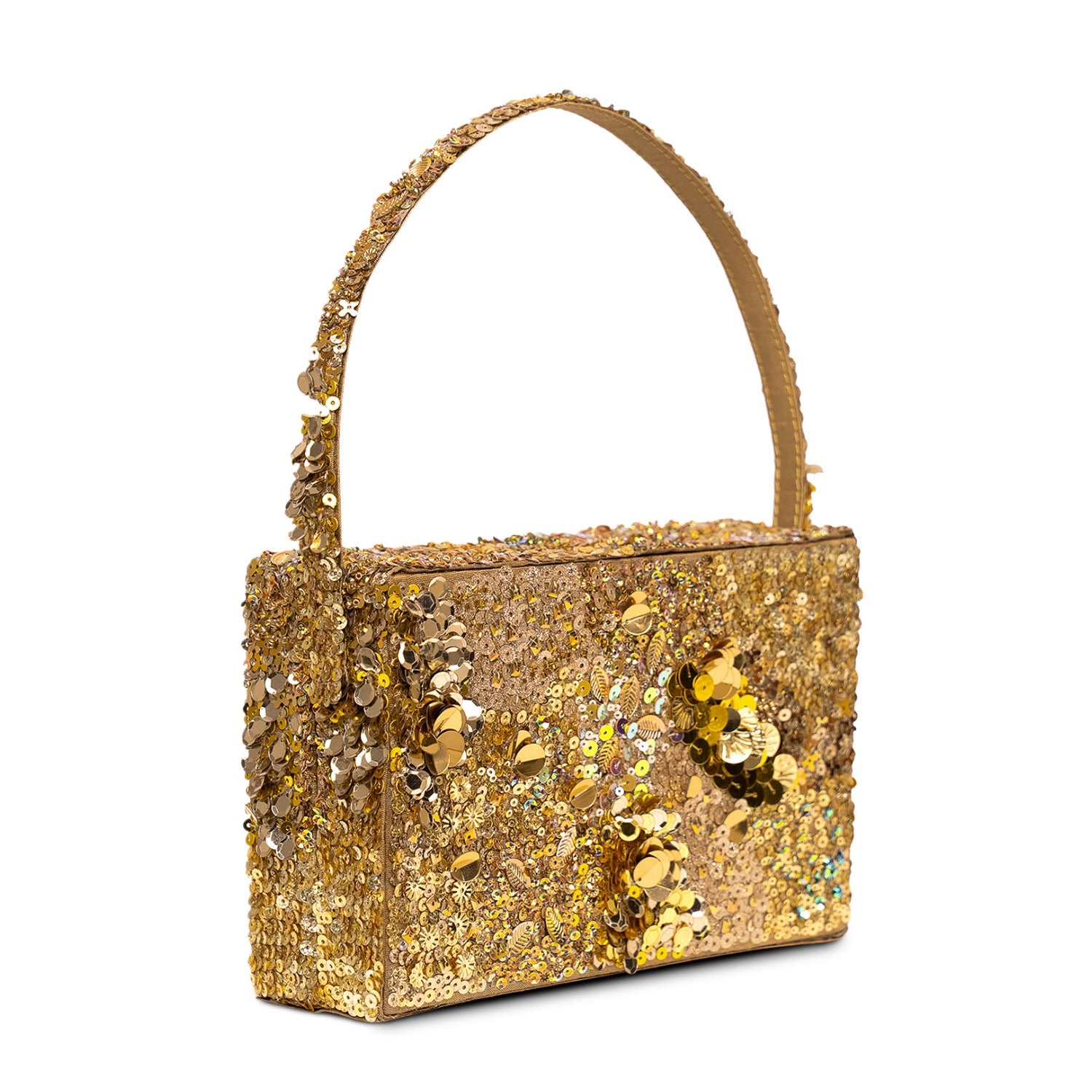 Golden Ember Box Clutch