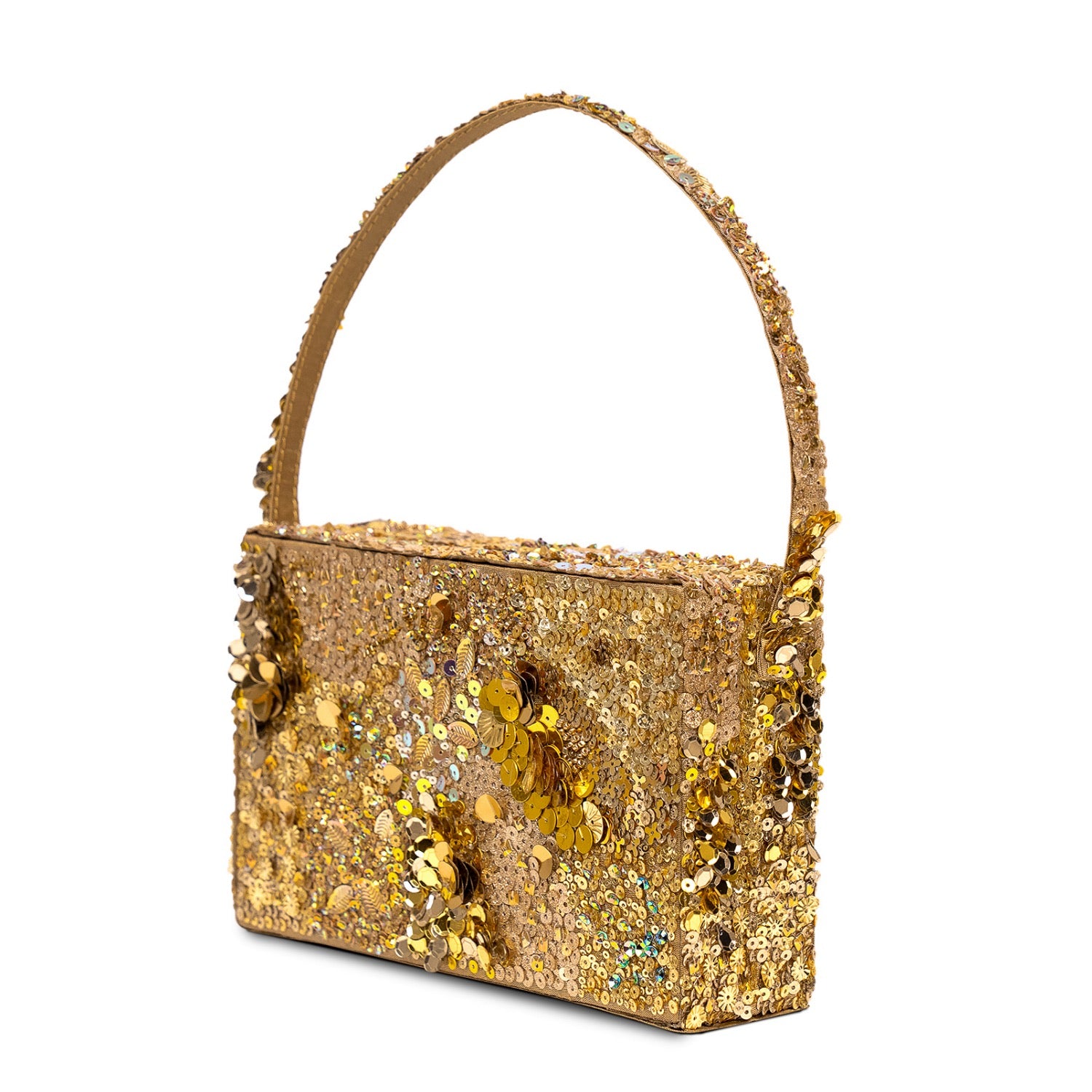 Golden Ember Box Clutch