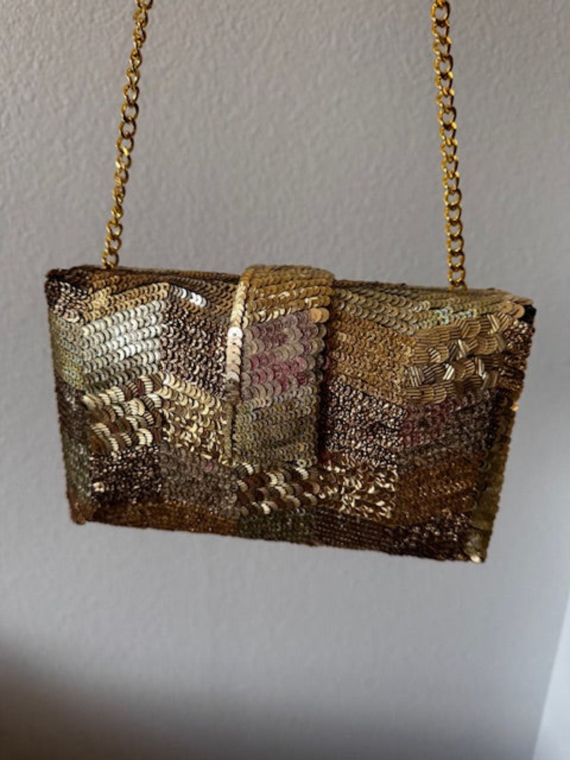 Gold Zigzag Clutch - Sale