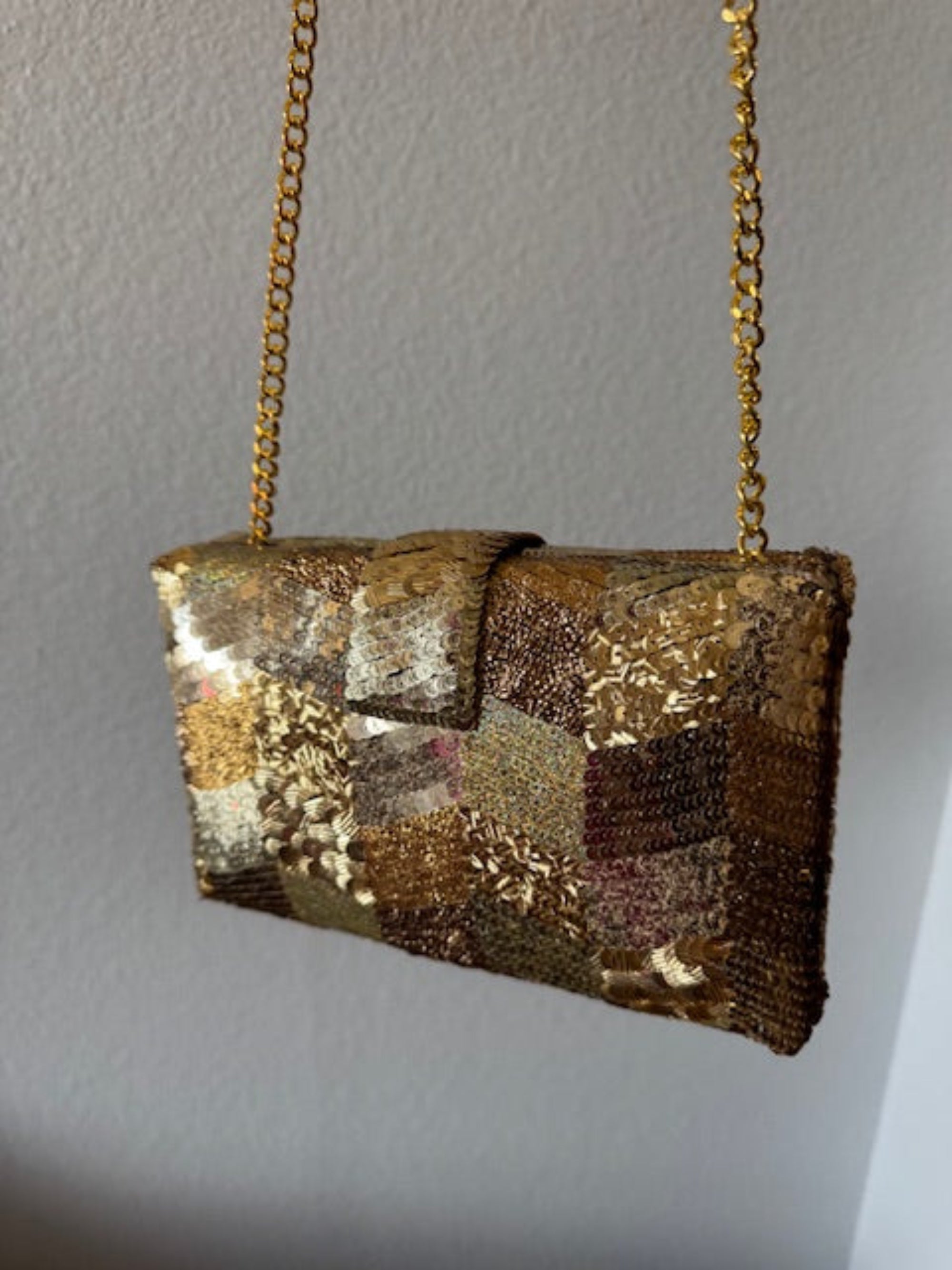 Gold Zigzag Clutch - Sale