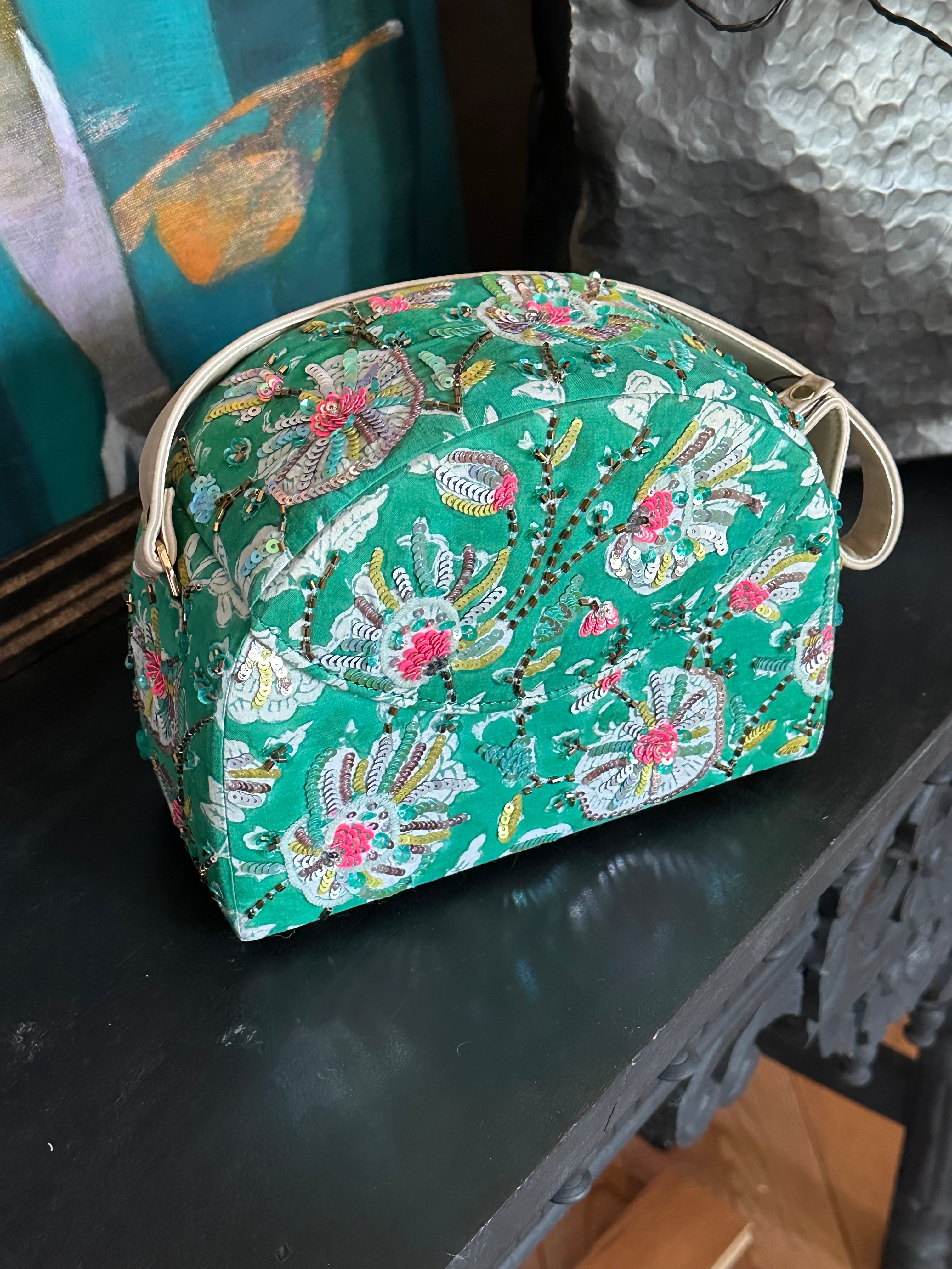 Green Garden Half Moon Bag Sample - Warehouse Sale