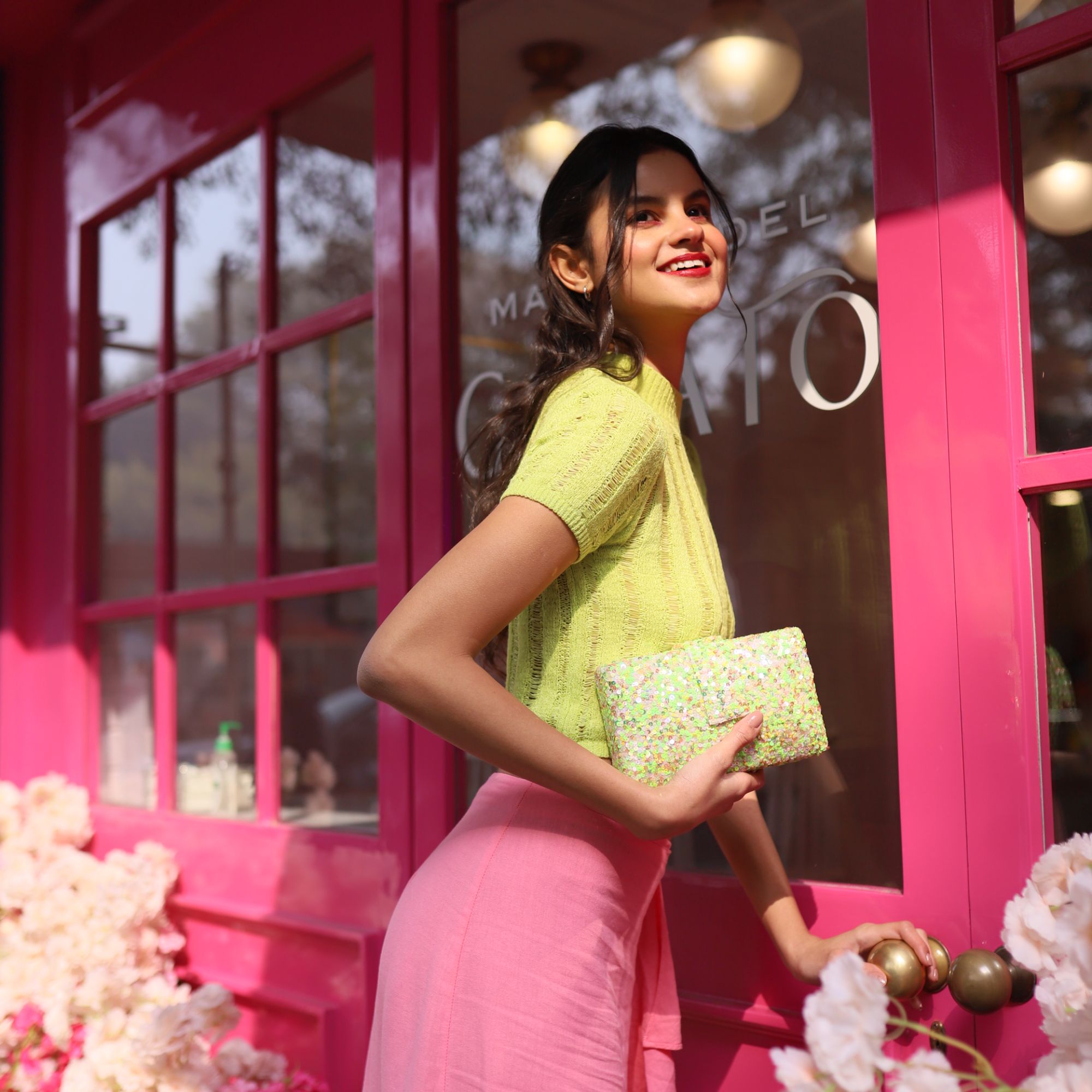 Lime Kitsch Clutch