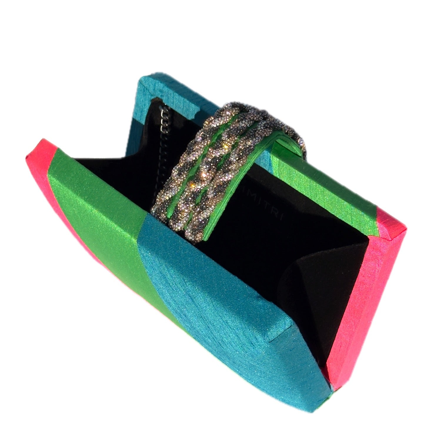 Jeweled Braided Fringe Clutch