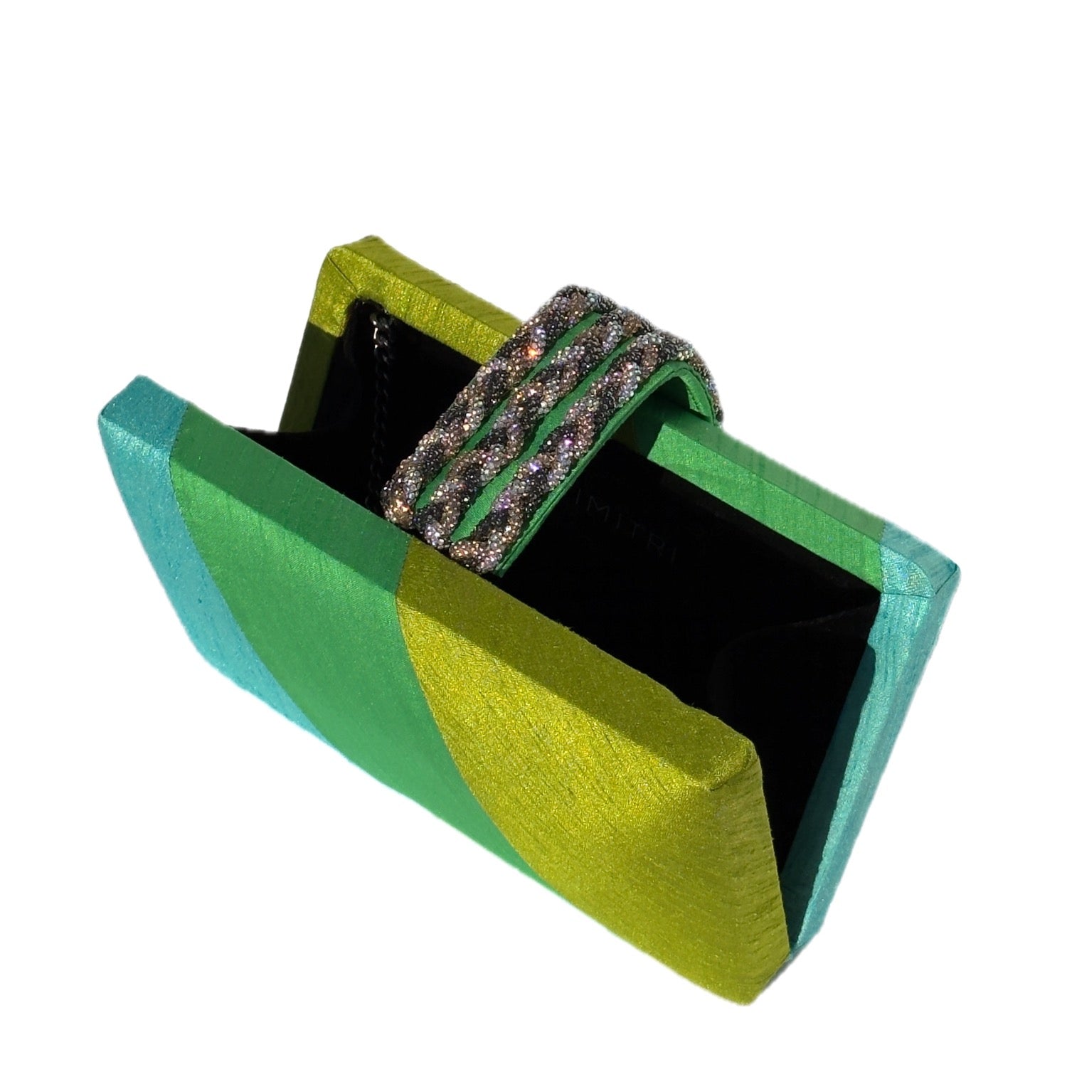 Key Lime Braided Fringe Clutch