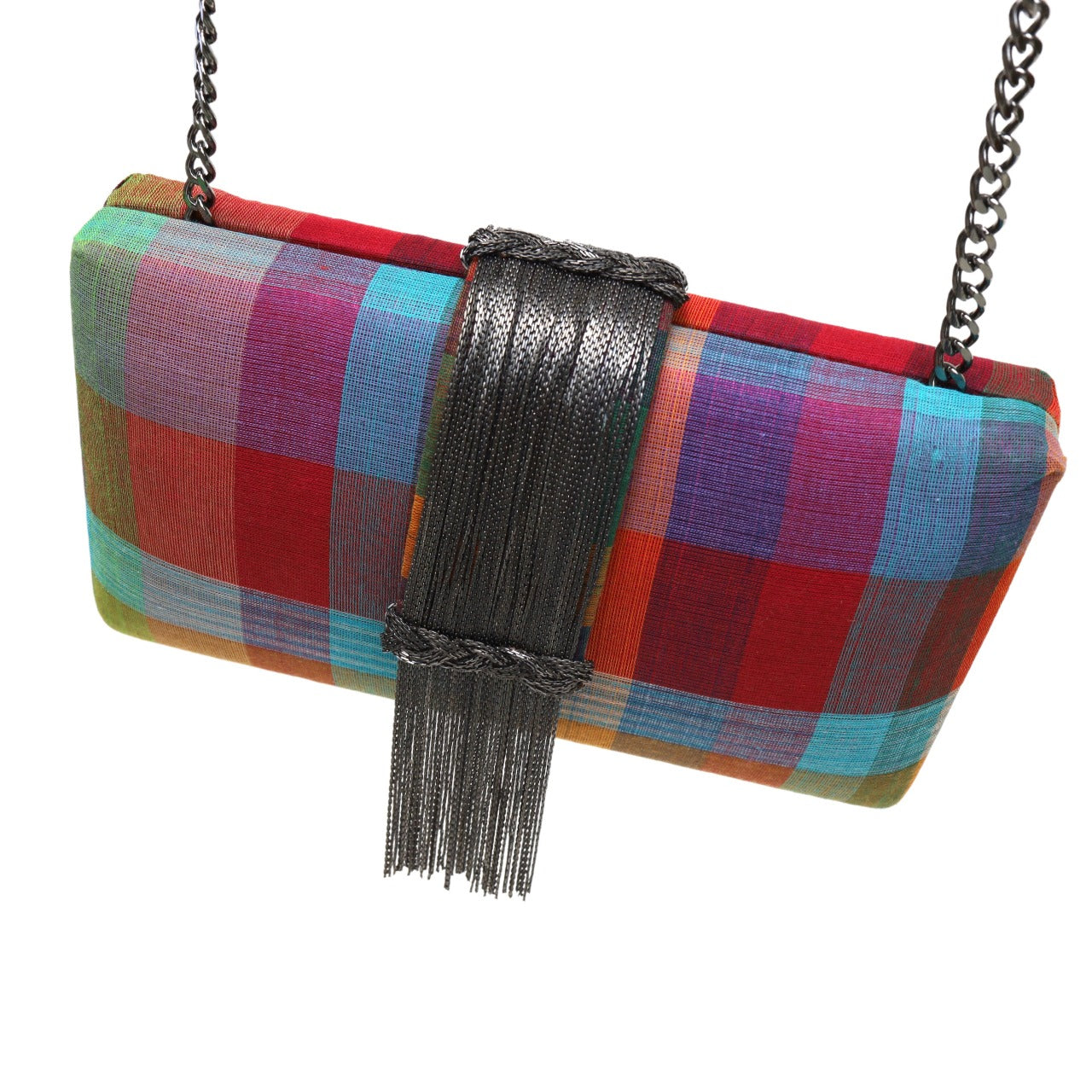 Madras Fringe Clutch