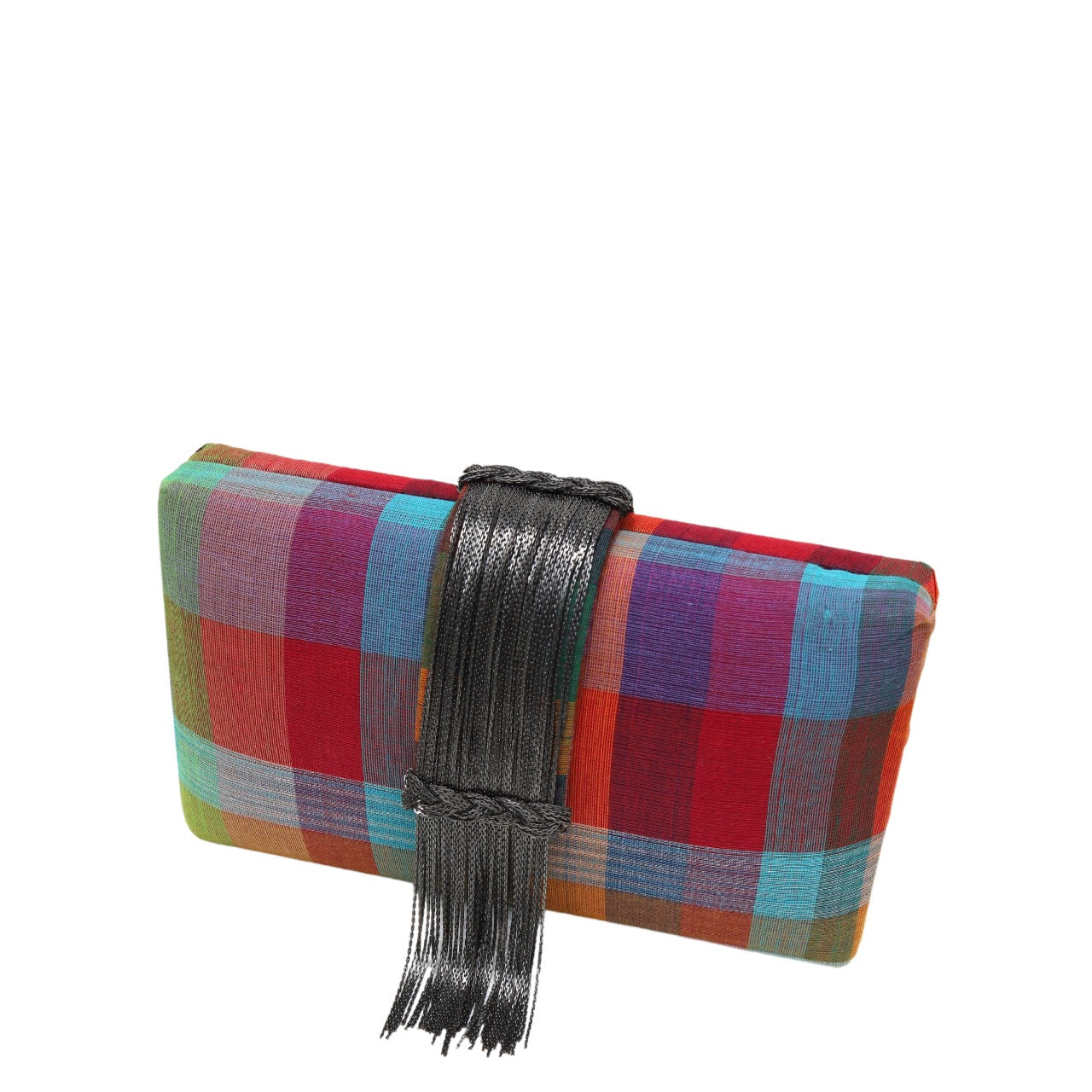 Madras Fringe Clutch