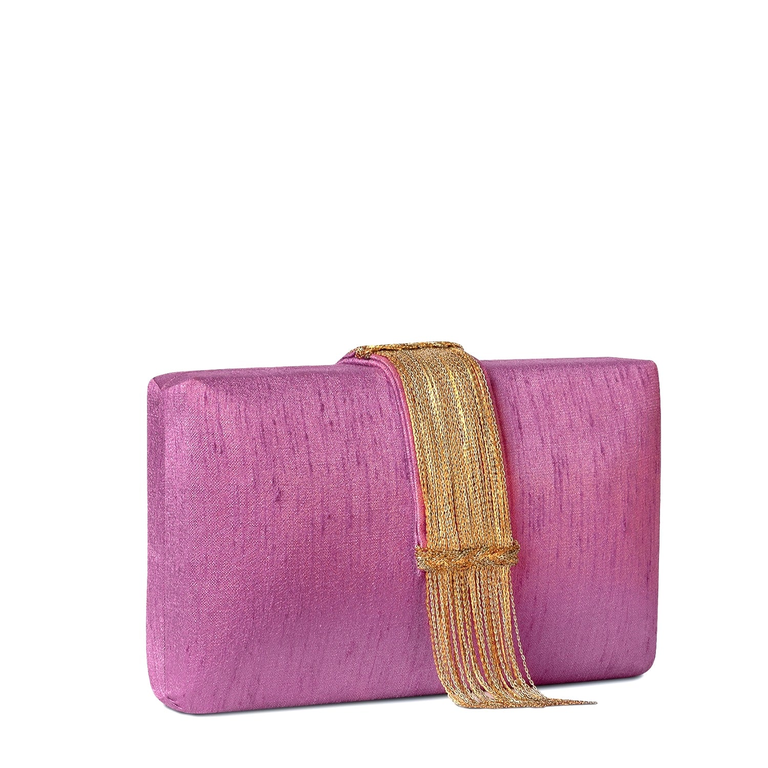 Old Rose Fringe Clutch
