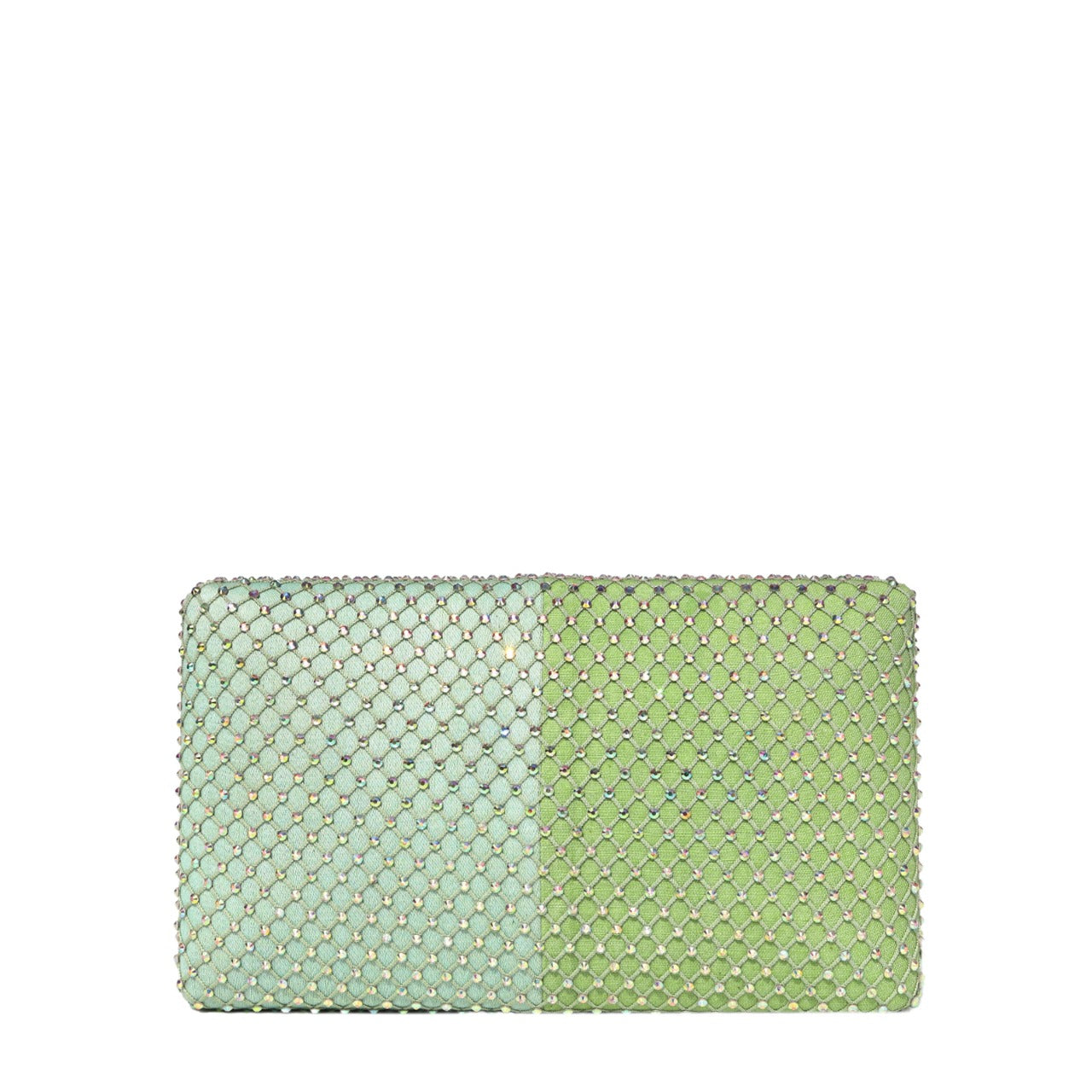 Pistachio Fishnet Clutch