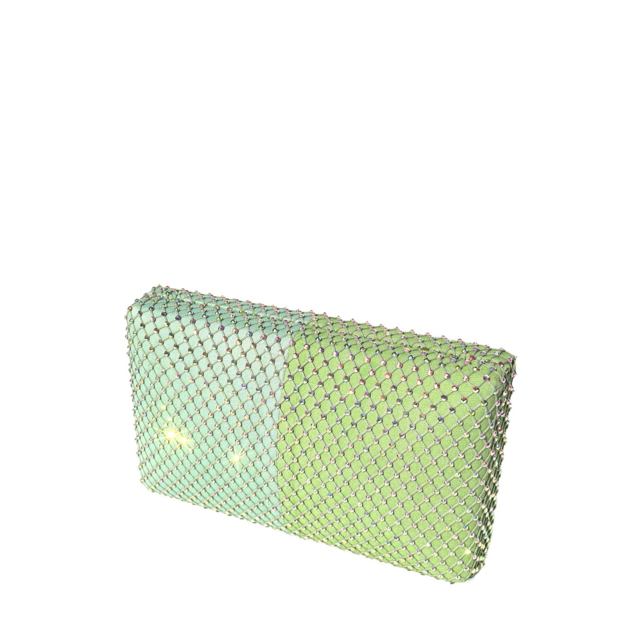 Pistachio Fishnet Clutch