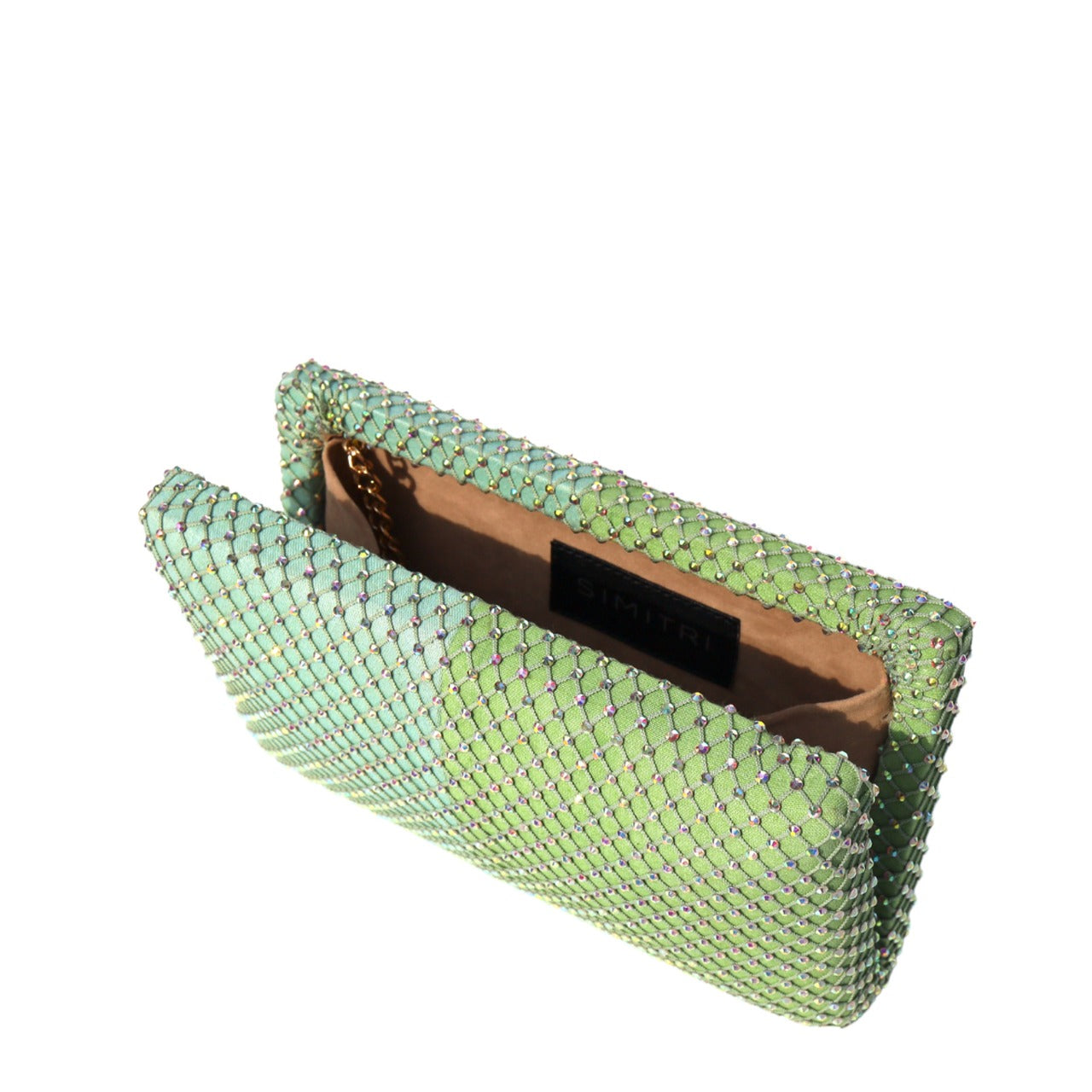 Pistachio Fishnet Clutch