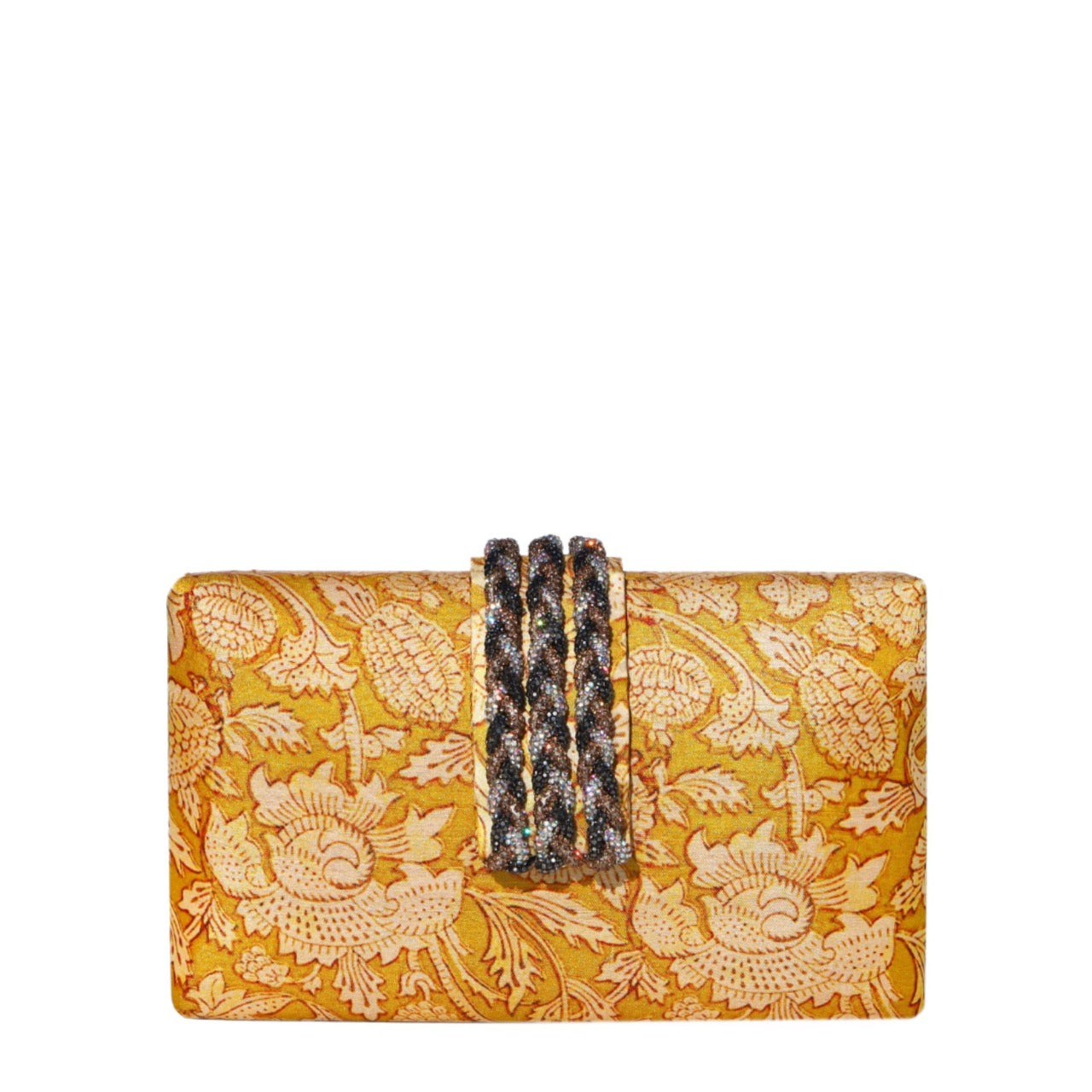 Sunflower Braided Fringe Clutch