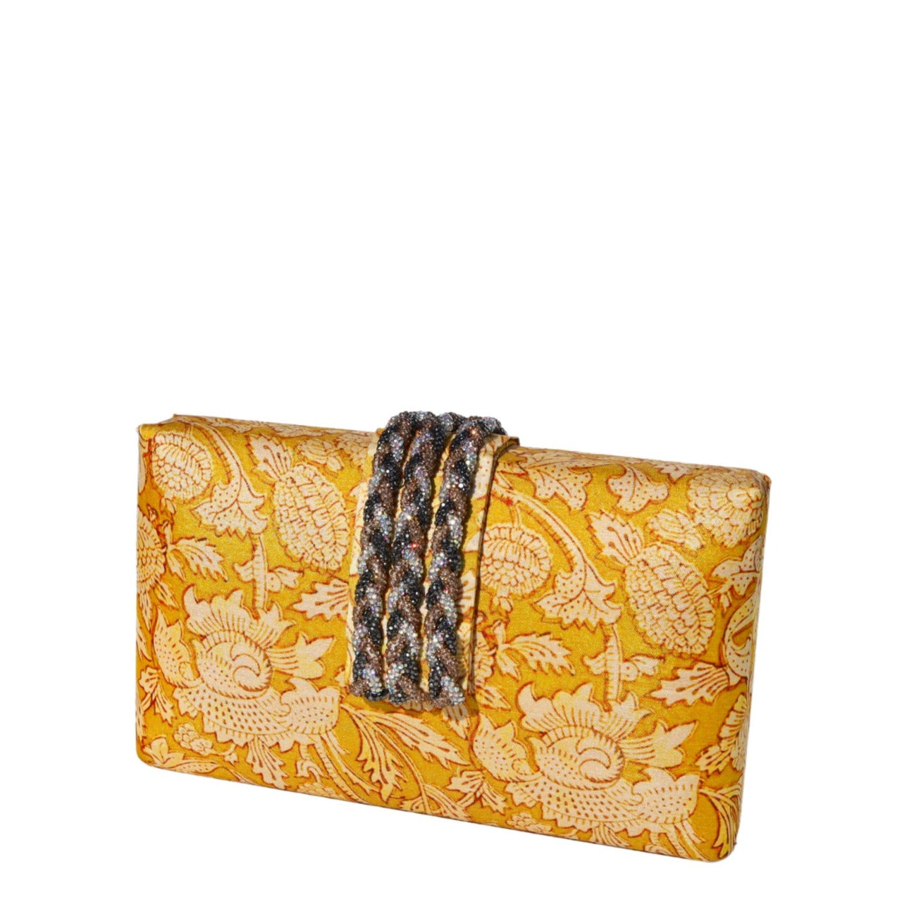 Sunflower Braided Fringe Clutch