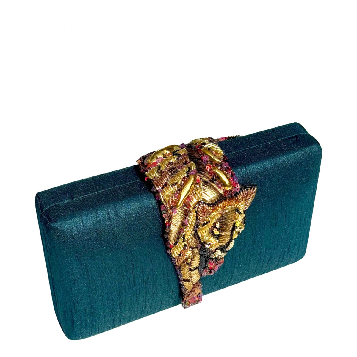 Teal Raaka Clutch