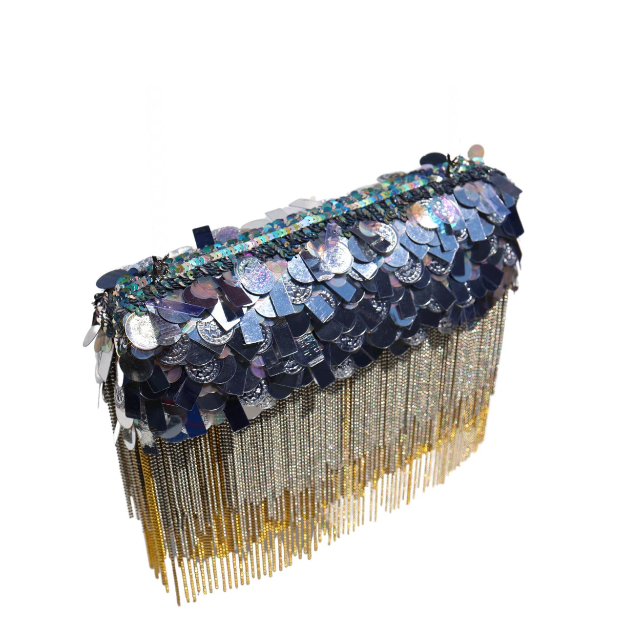 Silver Shimmy Ombre Clutch