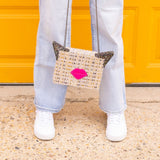 Simitri - Pink Lips Briefcase Bag