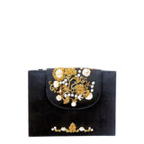 Simitri - Black Zari Briefcase Bag