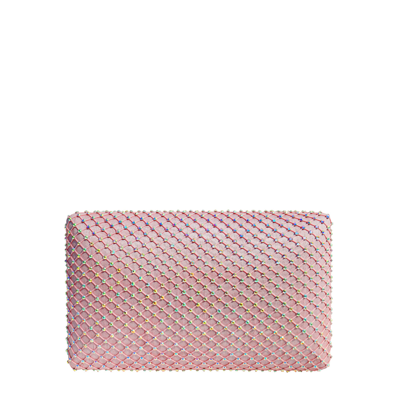 Cotton Candy Crystal Fishnet Clutch