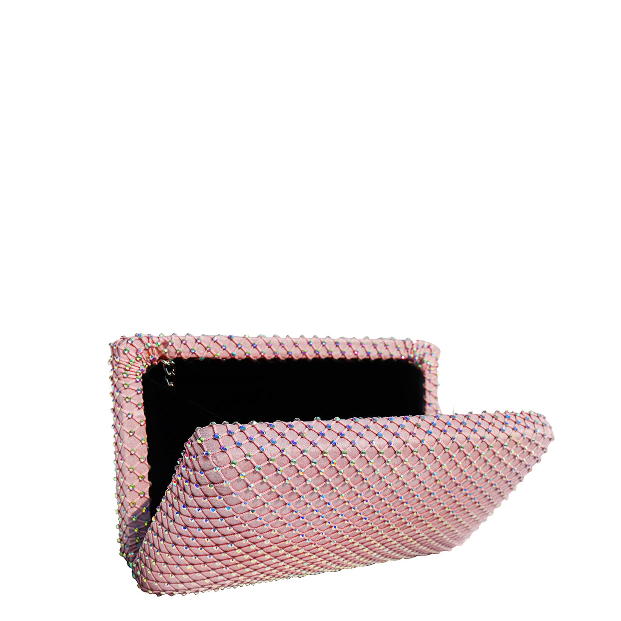 Cotton Candy Crystal Fishnet Clutch