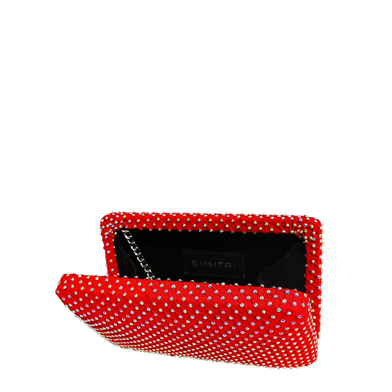 Ruby Fishnet Crystal Clutch