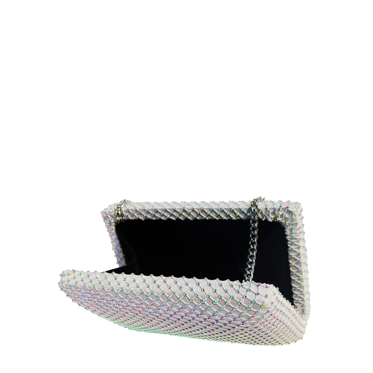 Diamond Fishnet Crystal Clutch