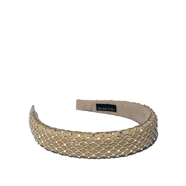 Simitri - Beige Fishnet Headband