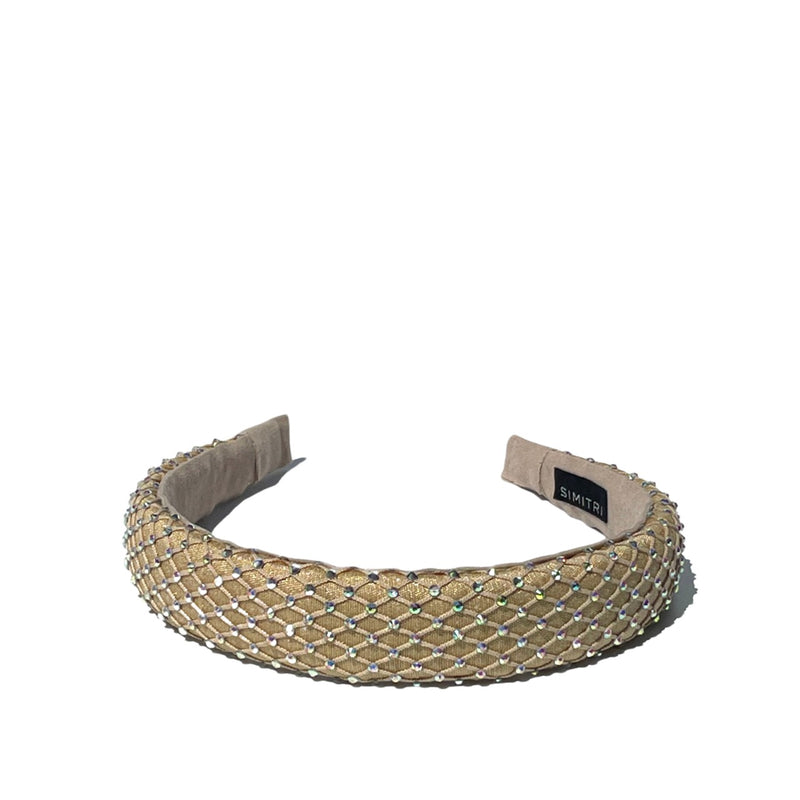 Simitri - Beige Fishnet Headband