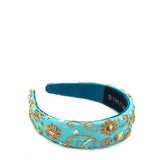 Blue Gold Zari Headband