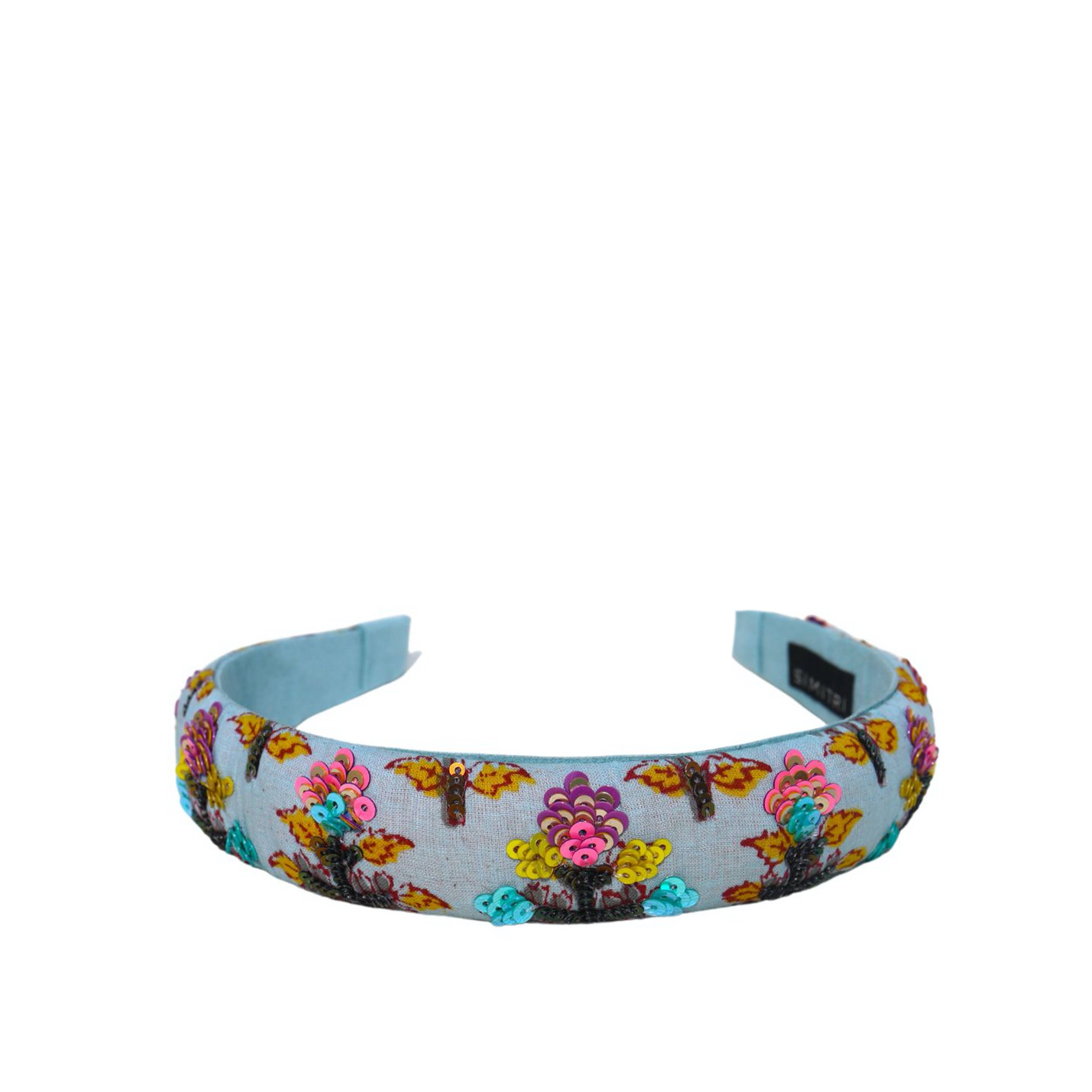 Blue Floral Headband