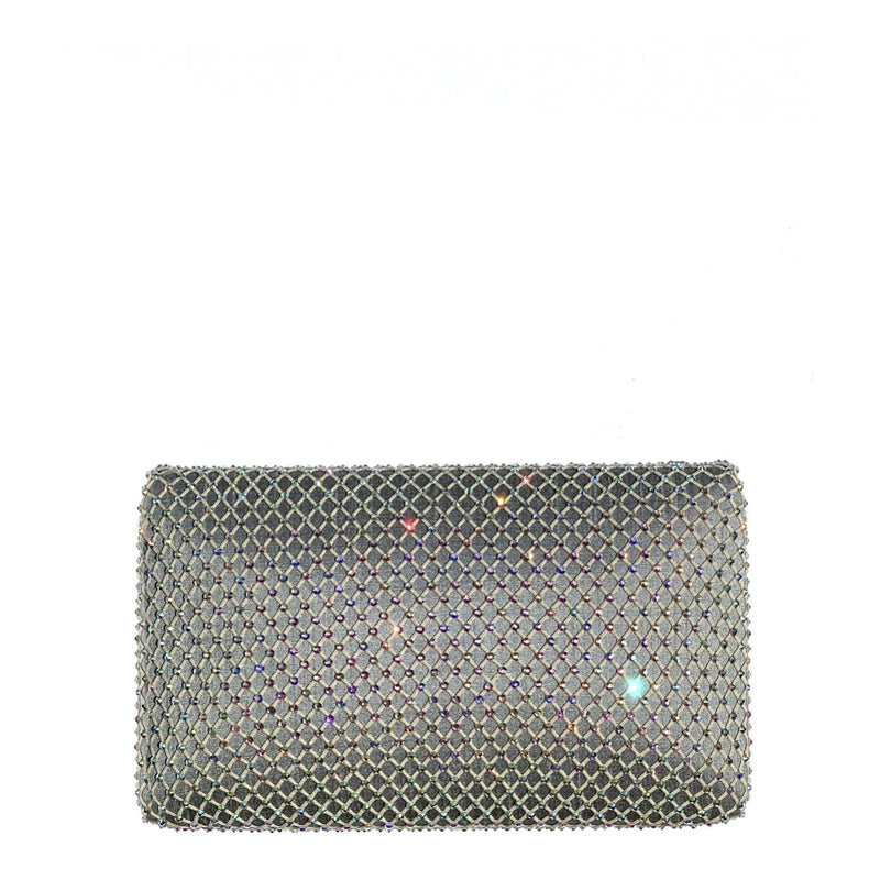 Champagne Fishnet Clutch