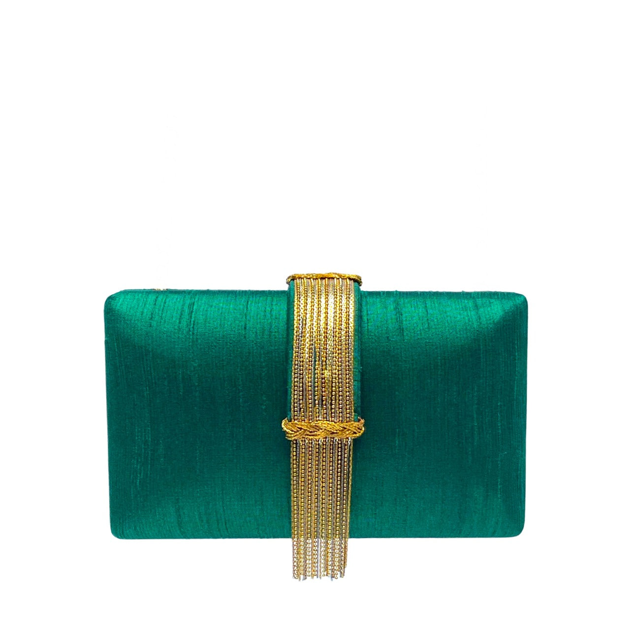 Simitri - Emerald Fringe Clutch