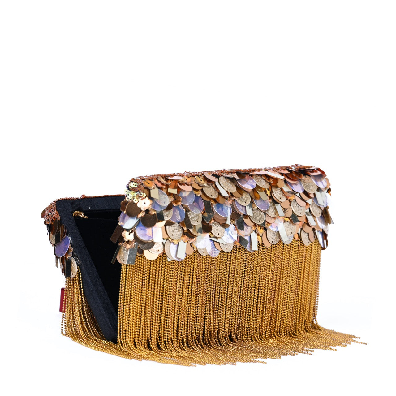 Gold Shimmy Ombre Clutch