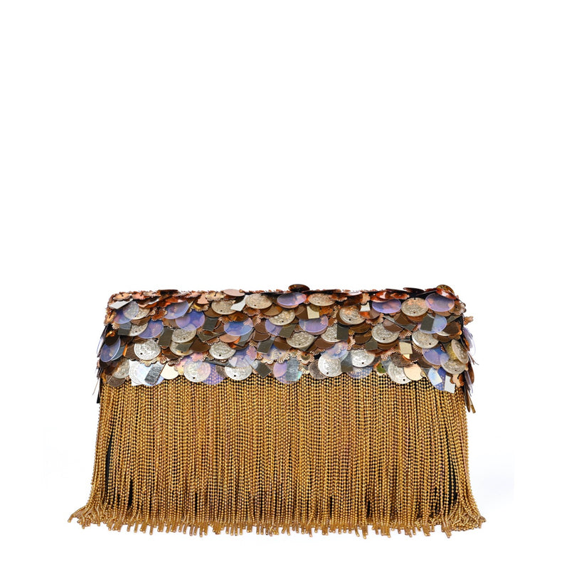 Gold Shimmy Ombre Clutch