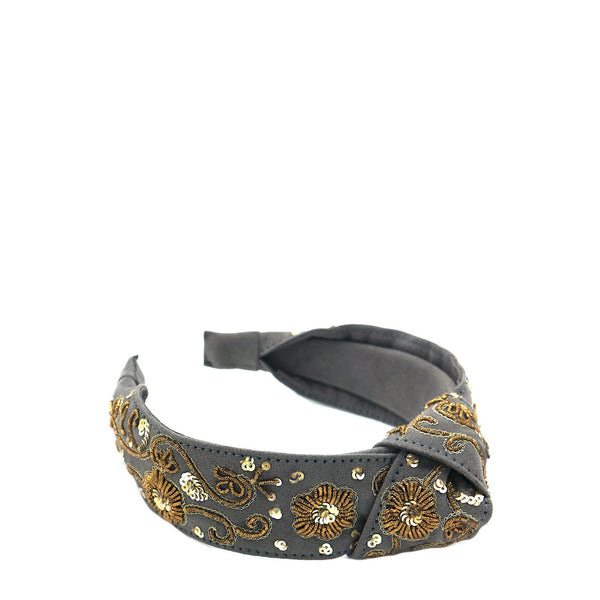 Simitri - Gray Zari Headband