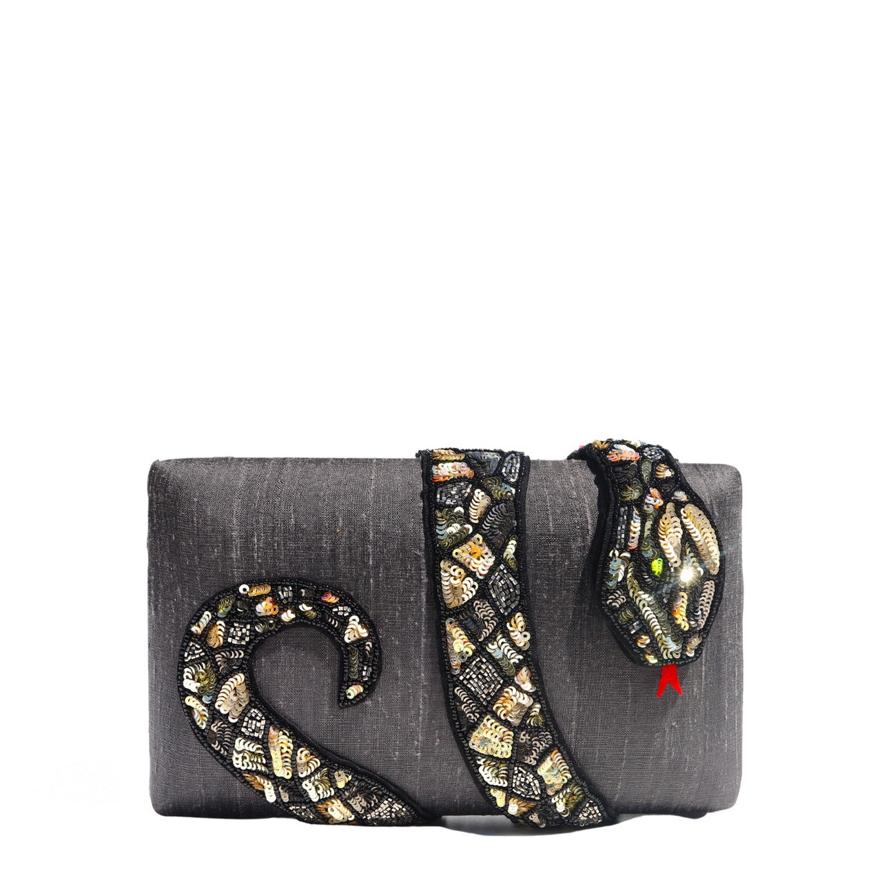 Gray Kaa Clutch