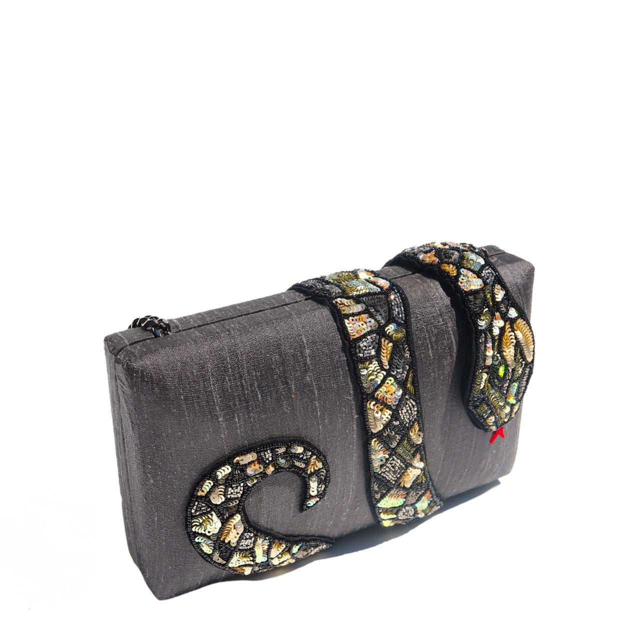 Gray Kaa Clutch